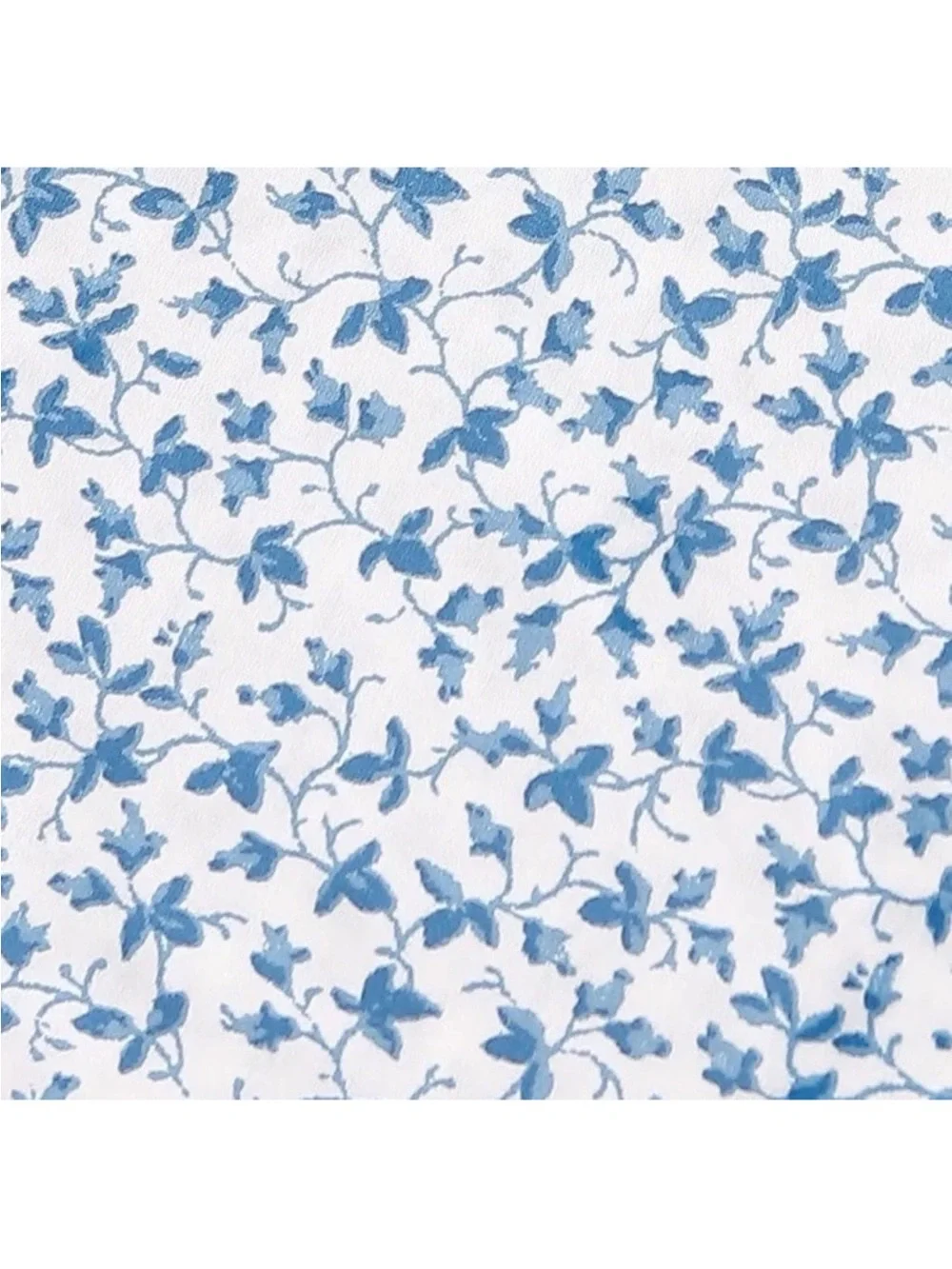Laura Ashley Queen Sheet Set NWT Blue White Floral Vine 100% Cotton Sateen 300TC